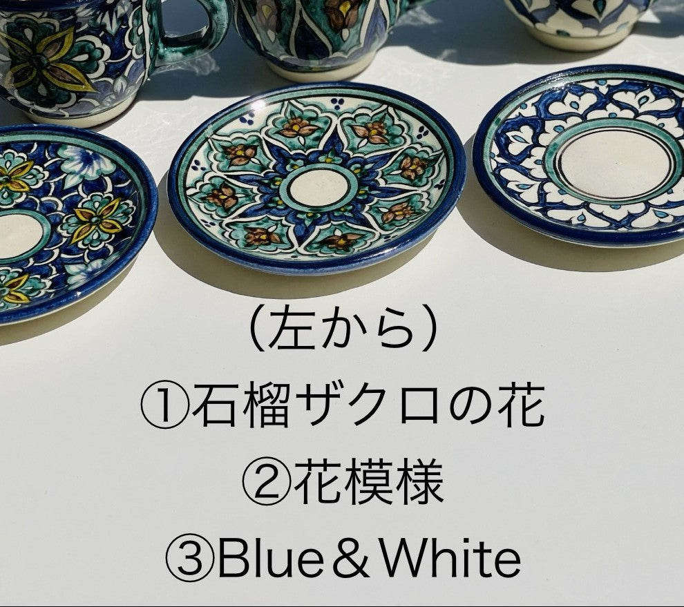 ディヨールさんが日本へ特別仕様★【リシタン陶器C】手描きカップ&小皿ソーサーのセット