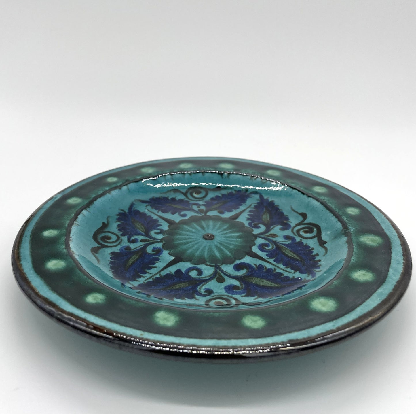 【新商品】リシタン陶器・皿・手描き模様A(一点もの)
