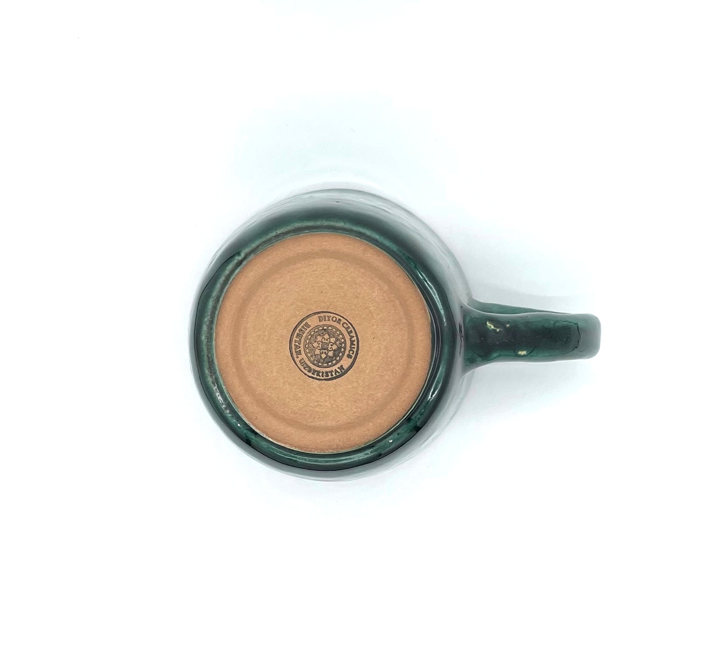 残り1点のみ【新商品・花模様】イシコールの深い青・リシタン陶器マグカップ(一点もの)
