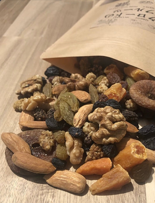 【お徳袋ミックス400g】9種類(ナッツとドライフルーツミックス、釜炒りヒヨコ豆)無糖・無着色・無油、アフガニスタン産【400gを1袋ならレターパックライト・全国一律430円配送】