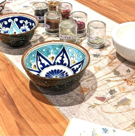 フェルガナのリシタン陶器茶器＆春ワークショップ（2/6＆3/6）講師・旅するミントさんメッセージ