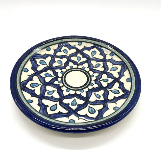 【リシタン陶器】小皿（Blue&White・職人による手描き）化粧ケース入り