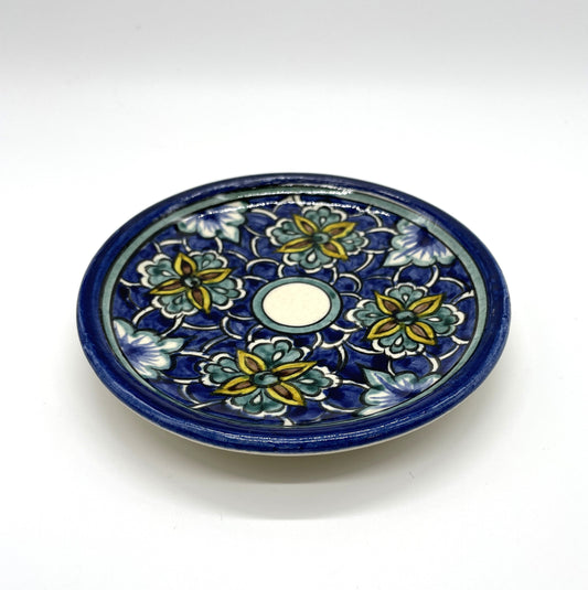 【リシタン陶器】小皿（石榴ザクロの花模様・職人による手描き）化粧ケース入り