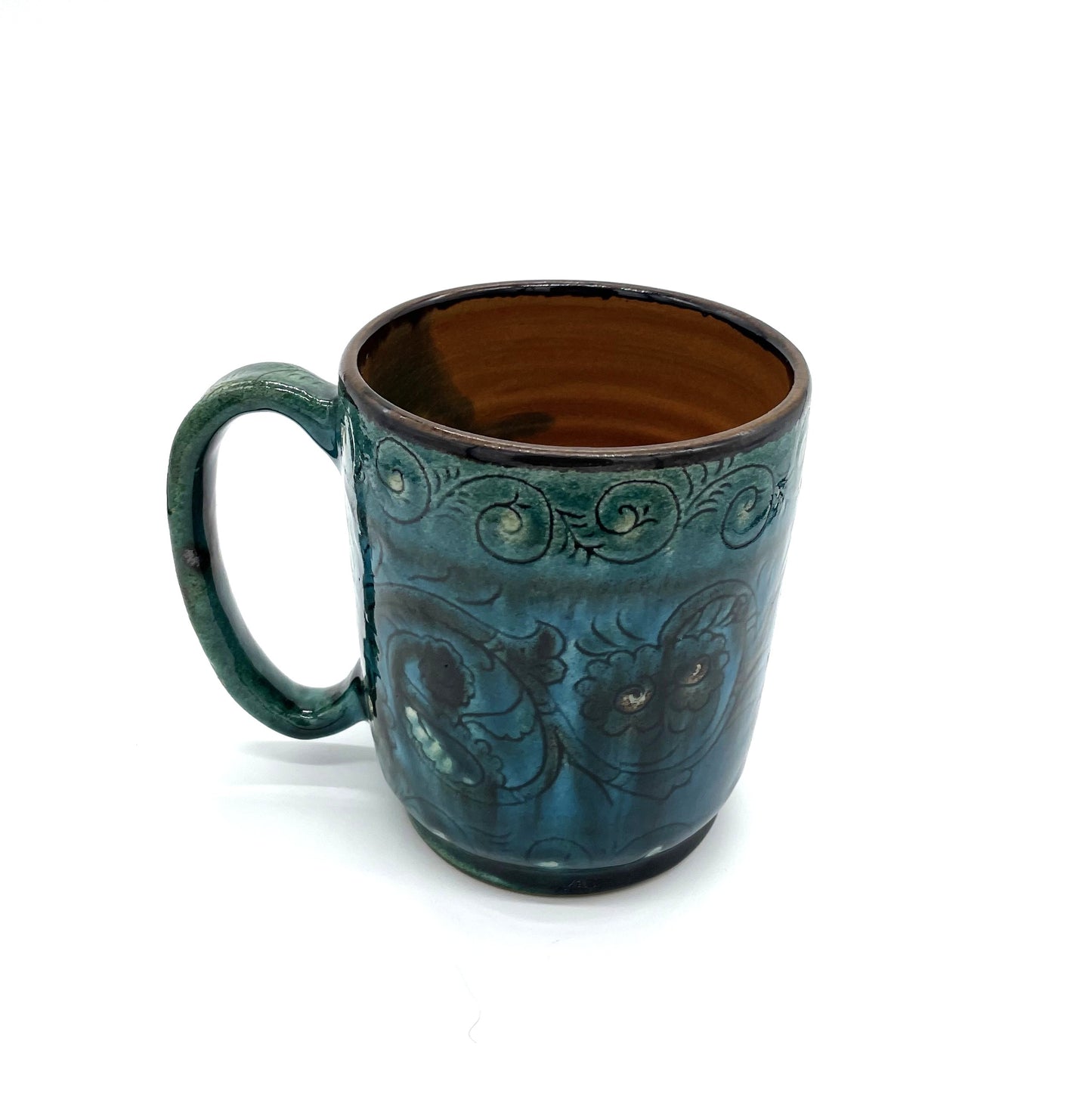 ★６月のNEW【しまろぜ×リシタン陶器販売１周年記念その３】陶芸家サイン入り（リシタン陶器・ジョッキA・一点物の手描き）