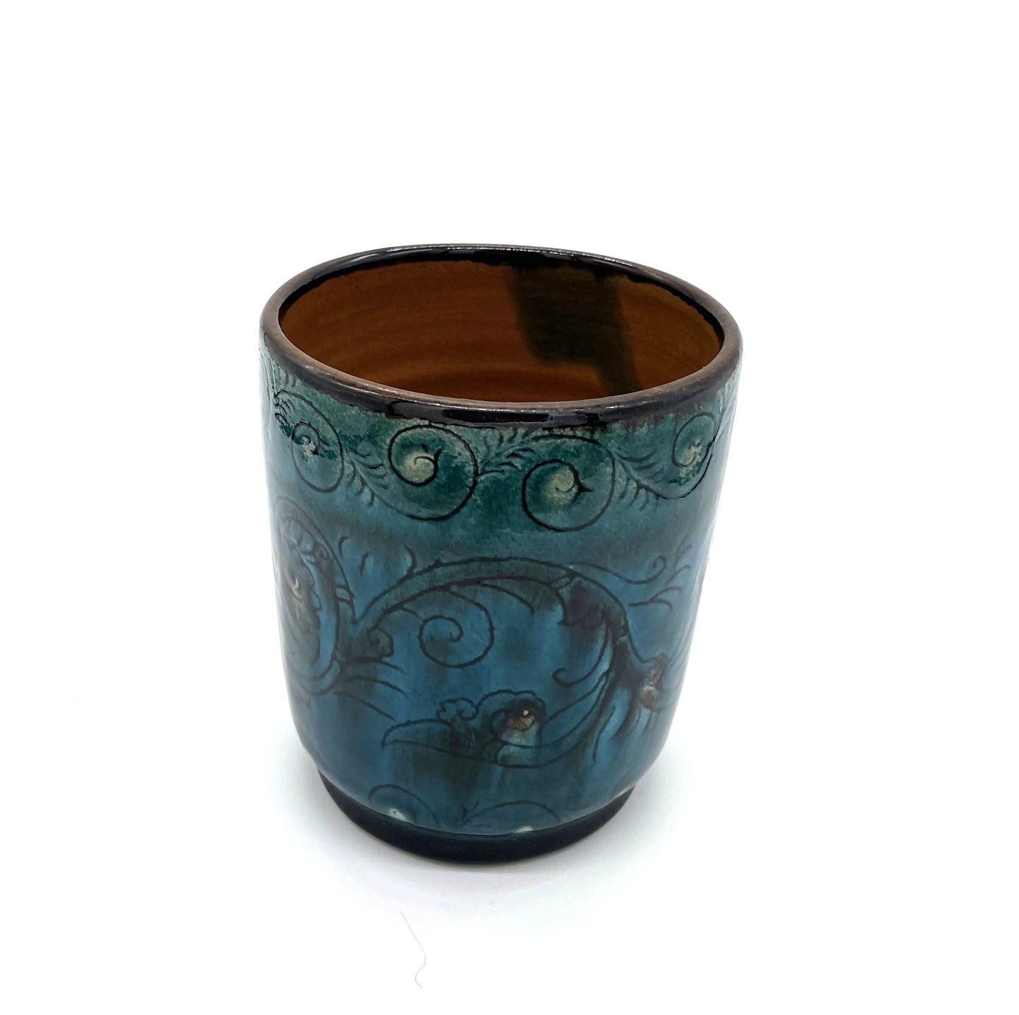 ★６月のNEW【しまろぜ×リシタン陶器販売１周年記念その３】陶芸家サイン入り（リシタン陶器・ジョッキA・一点物の手描き）