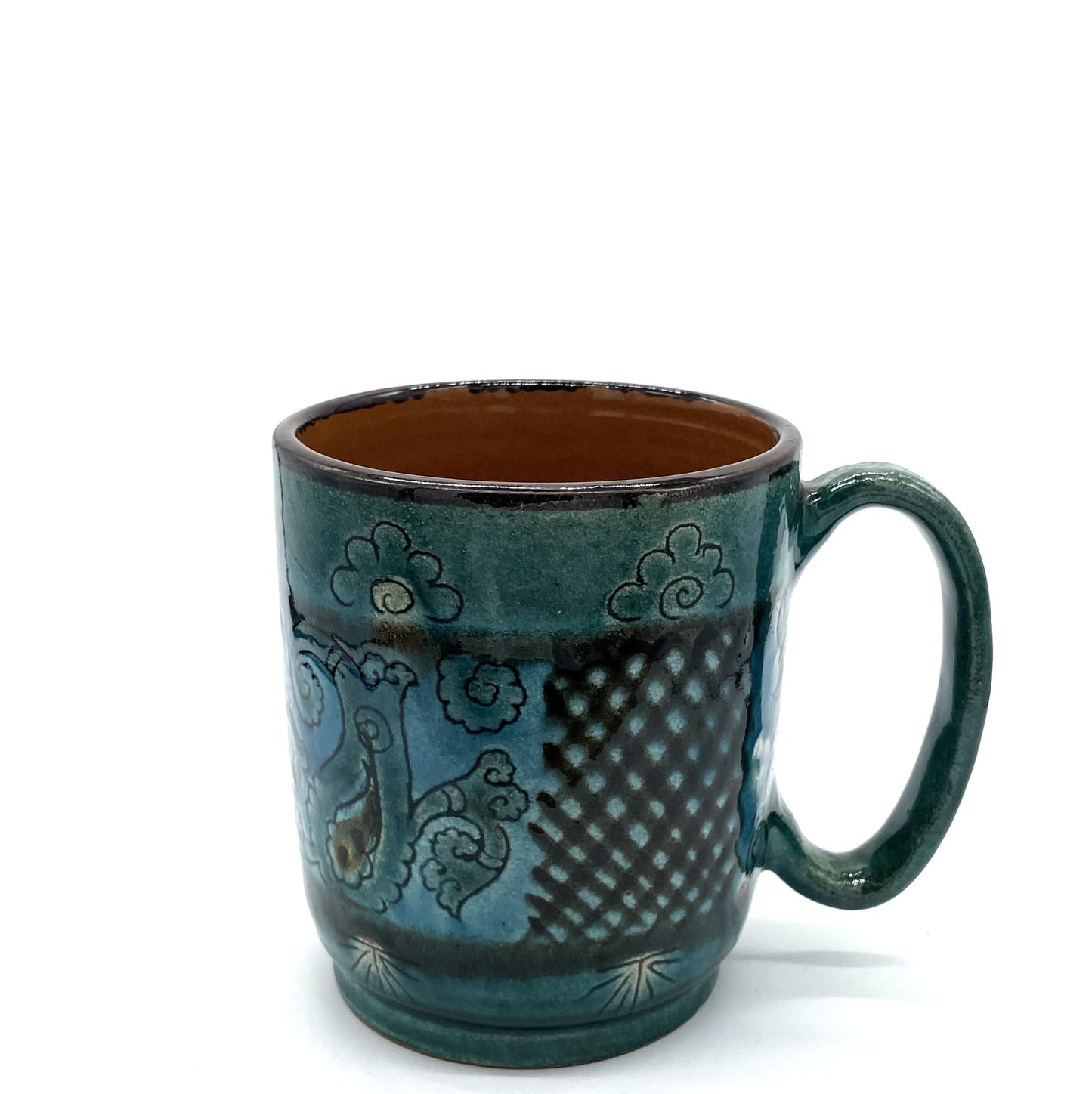 ★６月のNEW【しまろぜ×リシタン陶器販売１周年記念その３】陶芸家サイン入り（リシタン陶器・ジョッキB・一点物の手描き）