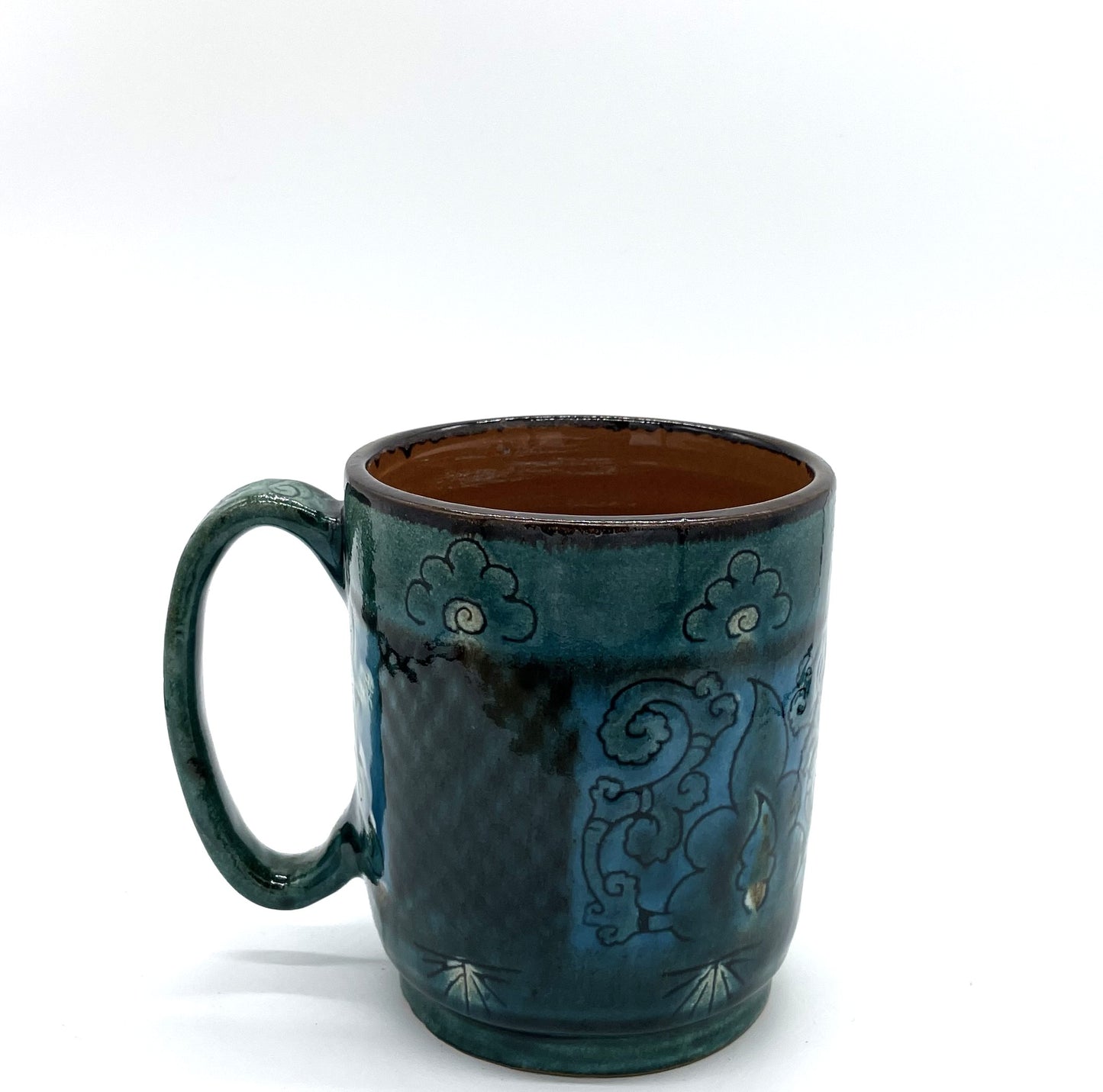 ★６月のNEW【しまろぜ×リシタン陶器販売１周年記念その３】陶芸家サイン入り（リシタン陶器・ジョッキB・一点物の手描き）