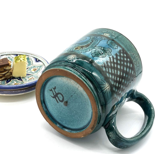 NEW【しまろぜ×リシタン陶器販売１周年記念その３】陶芸家サイン入り（リシタン陶器・マグカップB・一点物の手描き）
