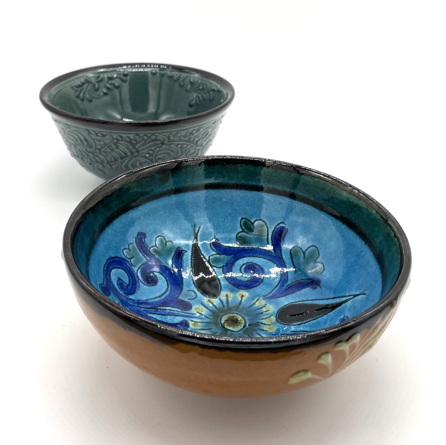 ★６月のNEW【しまろぜ×リシタン陶器販売１周年記念その３】陶芸家サイン入りカフェボウル（リシタン陶器・茶碗A・一点物の手描き）